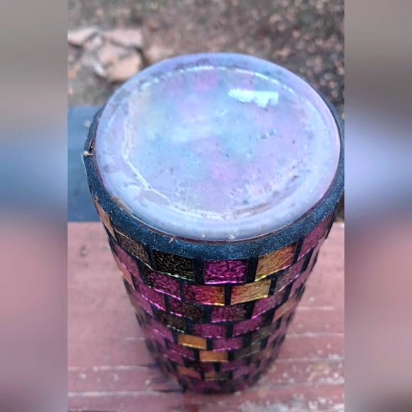 Colorful Stained Vase 10" - Picture 4 of 6